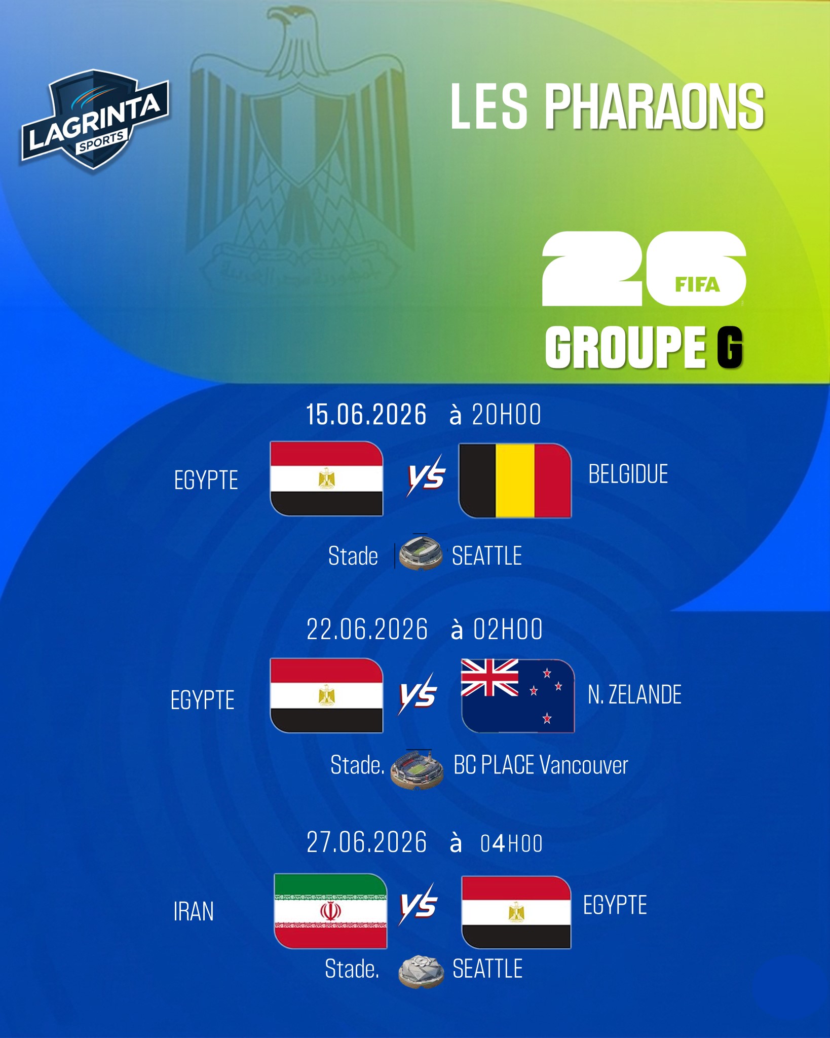 PROGRAMME ÉQUIPE D ÉGYPTE