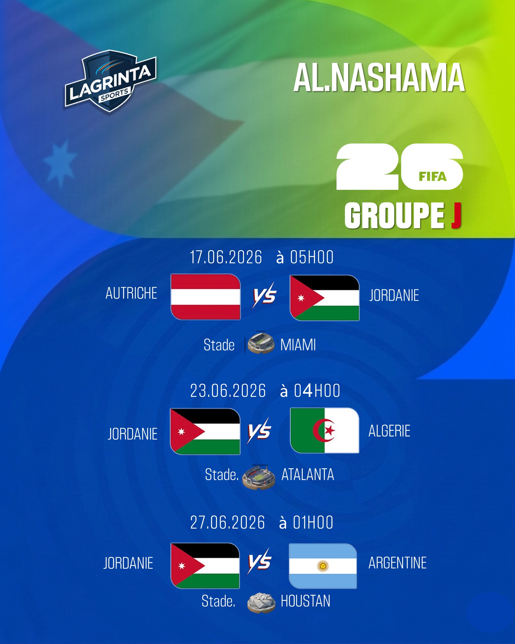 PROGRAMME ÉQUIPE DE JORDANIE