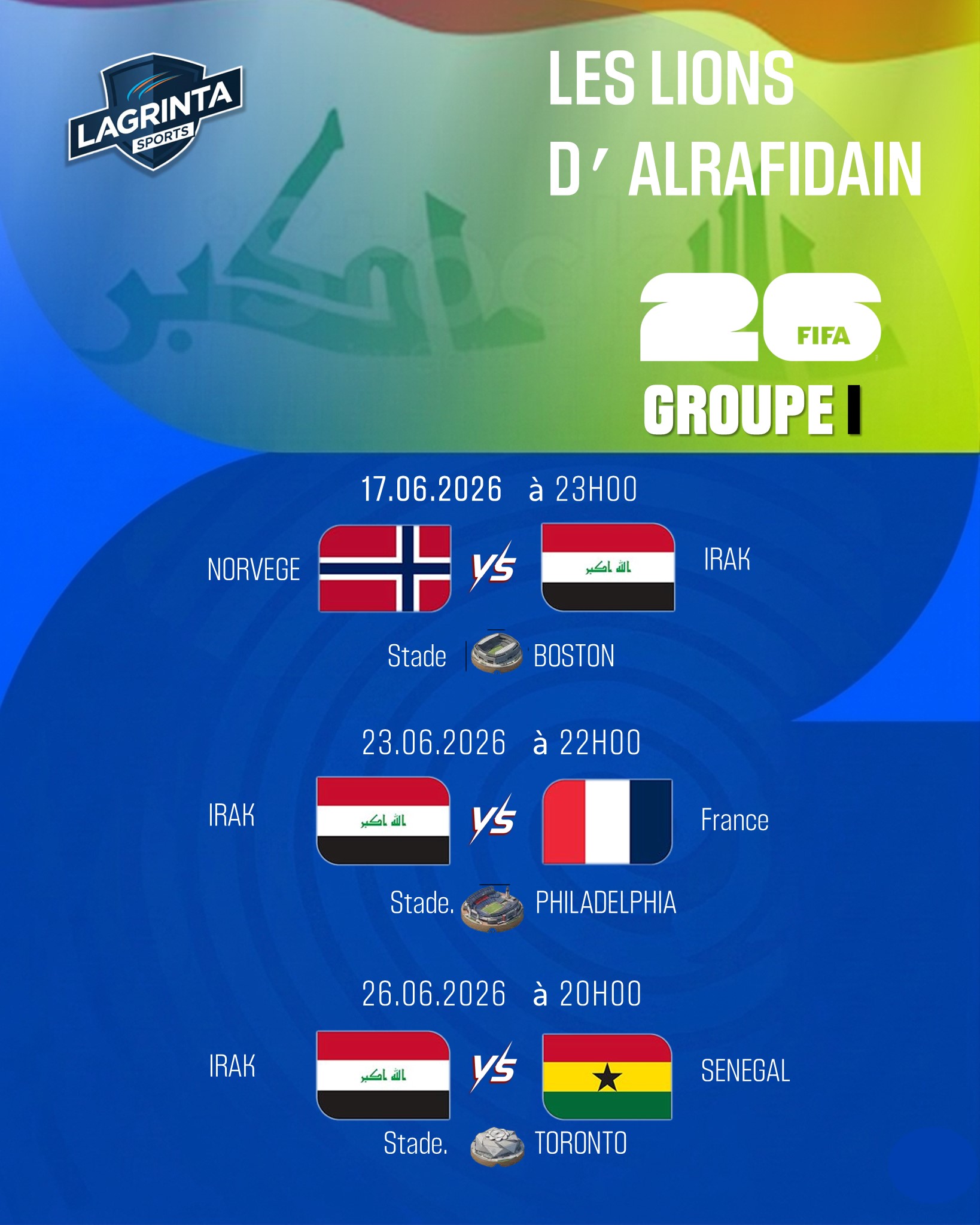 PROGRAMME ÉQUIPE Du IRAK