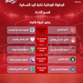 05- HANDBALL ELITES FEMMES. PROGRAMME. JOURNÉE.08 