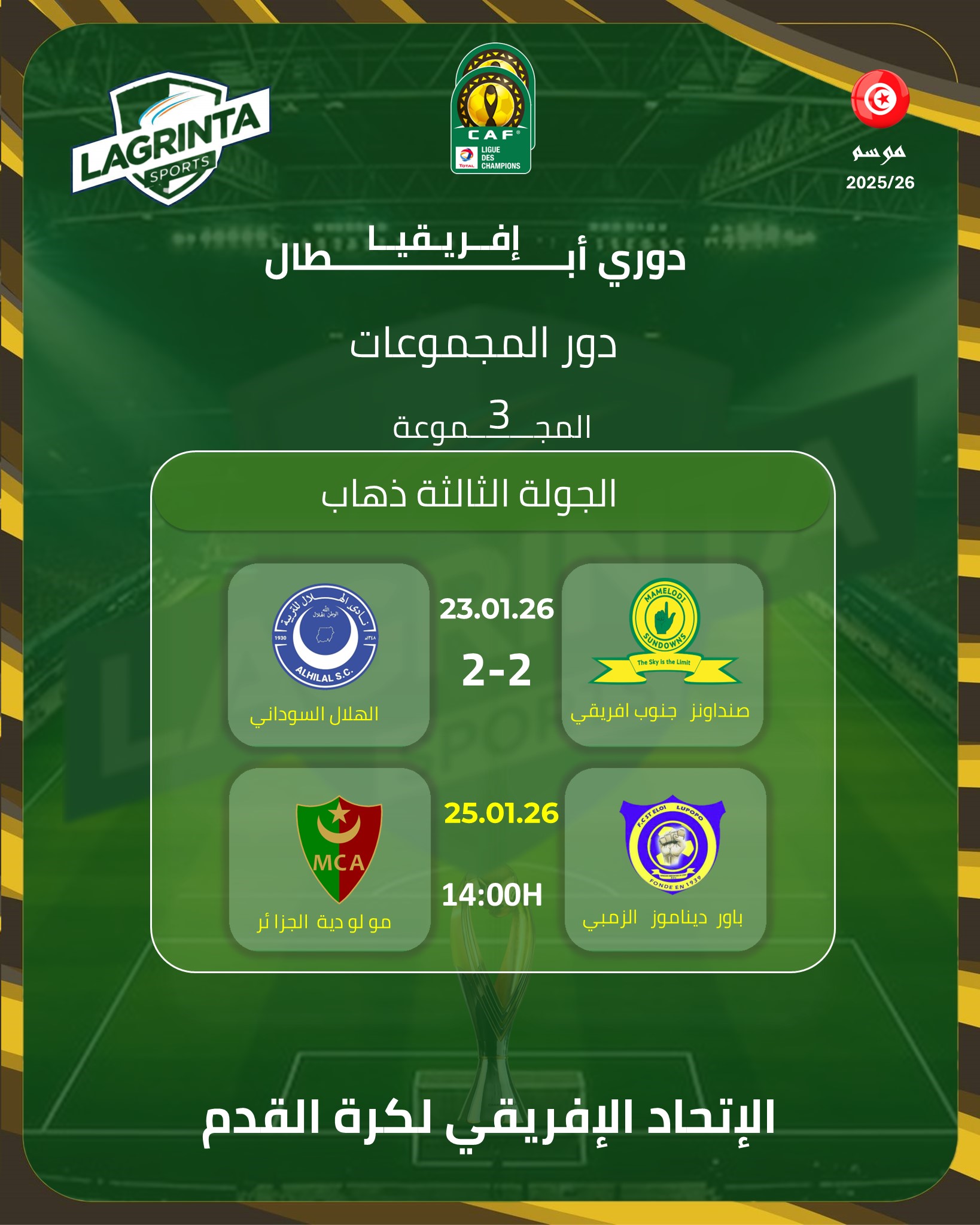 22- CHAMPIONS LEAGUES. PROG. POULE 3. J.03