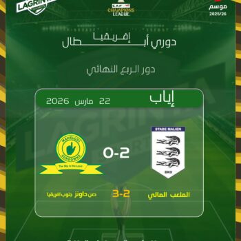 22- CHAMPIONS LEAGUES. RESUL. CUMUL. MALI vs  SNDW .1.4 DE FINAL 