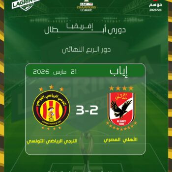 22- CHAMPIONS LEAGUES. RÉSULTAT. AL AHLI  vs  EST 